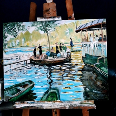 La Grenouillère - Claude Monet- Lucien Peintre