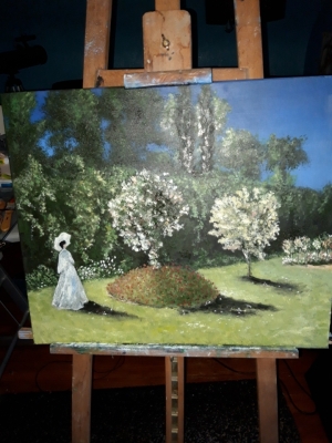 Femme au Jardin - Claude Monet - Lucien Peintre