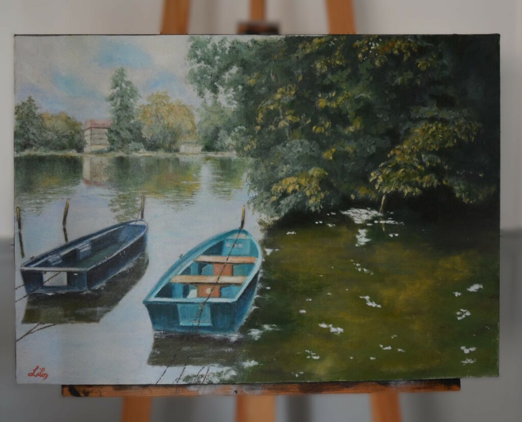 lucien-peintre-2-barques-ile-cygnes-enghien